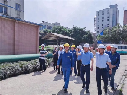 立博体育集团公司党委书记、董事长潘建华带队来我公司开展“五一”节前安全环保综合督查