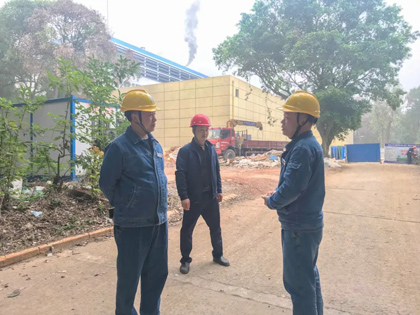 立博体育股份公司党委书记、董事长廖廷君督导重点项目建设工作