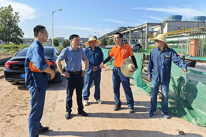 立博体育股份公司总经理傅利才到10万吨/年绿色精细化学品项目建设现场调研